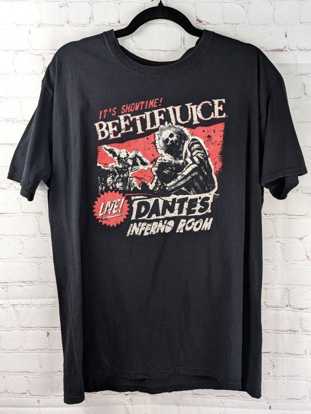 Funko Beetlejuice Dante's Inferno Room Black Graphic Tee XL